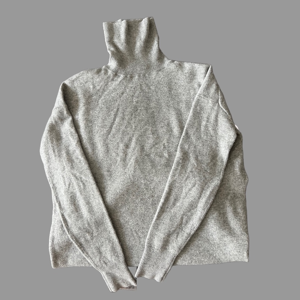 Everlane Gray TurtleNeck Oversized Sweater